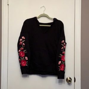 Rose Embroidered hoodie